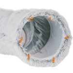 NNEDSZ Grey Luxury Plush Cat Bed with Hidden Tunnel - Soft Round Pet Bed for Cats and Small Dogs - Image 5