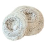 NNEDSZ Rainbow Luxury Plush Cat Bed with Hidden Tunnel - Soft Round Pet Bed for Cats and Small Dogs - Image 3