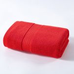 NNEDSZ Red Premium Thick Cotton Bath Towel for Adults - Soft and Absorbent Bathroom Towel