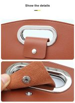 NNEDSZ Pink Elegant PU Leather Laptop Handbag & Sleeve - Protective and Stylish Laptop Case with Adjustable Strap for 15.6-inch Laptops - Image 4