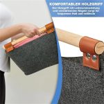 Wooden Firewood Storage Felt Basket Foldable - Image 4