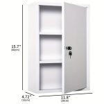 3-Tier Wall-Mounted Metal Medicine Cabinet - Image 3
