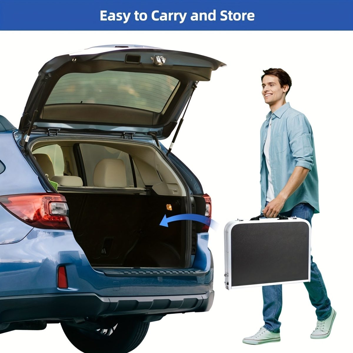 Folding Camping Table Adjustable Height - Image 3