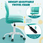 NNECW Adjustable Mid Back Children Study Chair with Adjustable Height for Office-Green - Image 3