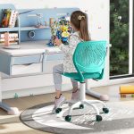 NNECW Adjustable Mid Back Children Study Chair with Adjustable Height for Office-Green - Image 5