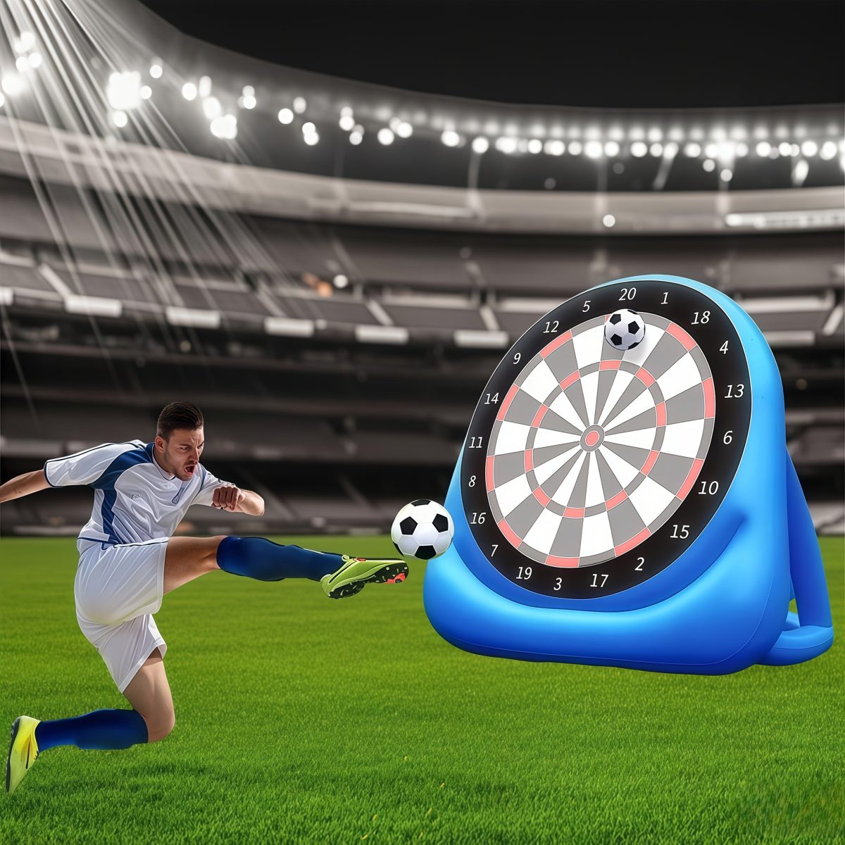 Inflatable Dart Board Game with 2 Soccer Balls - Image 4