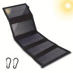 Portable Solar Foldable Charging Pack 35W USB 5V Output - Black - Image 5