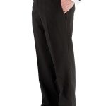 "Anthony" Black Vitale Barberis Italian Wool Tuxedo Pants