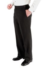 "Anthony" Black Vitale Barberis Italian Wool Tuxedo Pants - Image 23