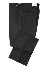 "Anthony" Black Vitale Barberis Italian Wool Tuxedo Pants - Image 2