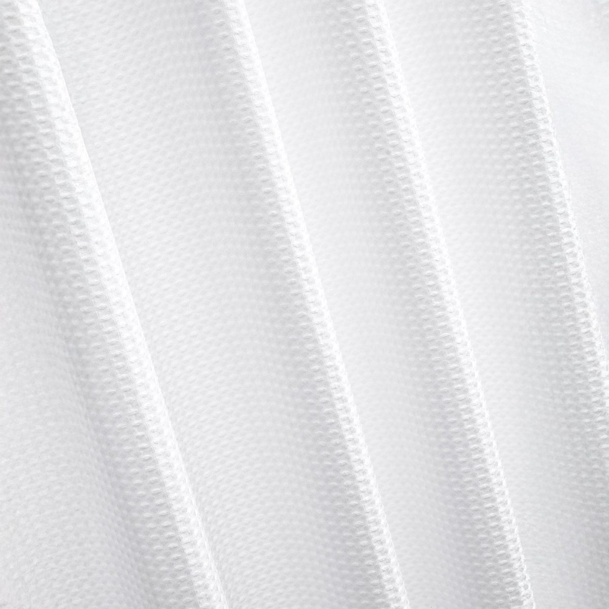 Organic Cotton Waffle Shower Curtain White | Mold Resistant, Quick Dry | Standard Sizes & Made to Measure - Image 4