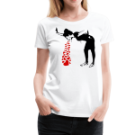 Banksy Lovesick Girl Throwing Up Hearts Artwork T-Shirt - Image 4