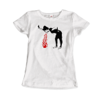 Banksy Lovesick Girl Throwing Up Hearts Artwork T-Shirt - Image 3