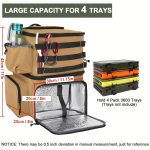 NNETM Fishing Tackle Backpack with Rod Holders & Cooler - Image 3