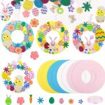 NNETM 8pcs DIY Easter Wreath Craft Kit Bunny Egg Set - Image 3