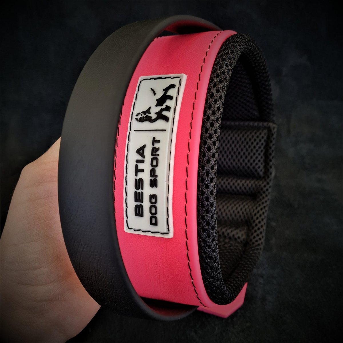 BESTIA DOG SPORT HANDLE COLLAR NEON PINK - Image 3