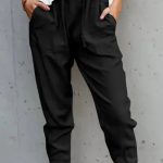 Black Causal Pockets Pants