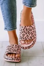 Leopard Thick-Sole Slip-On Beach Slippers - Image 14
