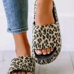 Leopard Thick-Sole Slip-On Beach Slippers