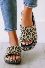 Leopard Thick-Sole Slip-On Beach Slippers - Image 9