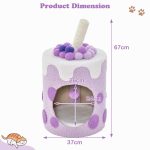 NNECW Bubble Tea Cat Tree Tower Cat Condo Furniture with Scratching Post-Purple - Image 4