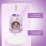 NNECW Bubble Tea Cat Tree Tower Cat Condo Furniture with Scratching Post-Purple - Image 5