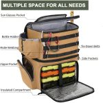 NNETM Fishing Tackle Backpack with Rod Holders & Cooler - Image 2