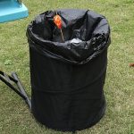 Black Portable Foldable Trash Can with Carry Handle - Image 2