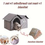 Cat Dog Bed House for All-Season Comfort Shelter - Image 3