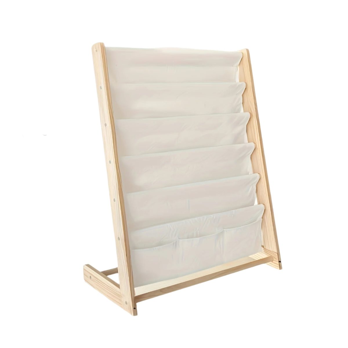 Wooden Bookshelf with Legs with Open Storage - Image 1