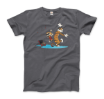 Calvin and Hobbes Dancing with Record Player T-Shirt - Image 20