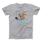 Calvin and Hobbes Dancing with Record Player T-Shirt