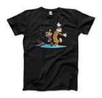 Calvin and Hobbes Dancing with Record Player T-Shirt - Image 25