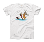 Calvin and Hobbes Dancing with Record Player T-Shirt - Image 11