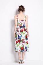 Carnival Thick Strap Flared Midi Dress - Image 4