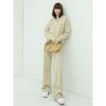 Casual Airy Cream Sweater Pants - Image 2