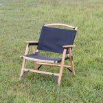 Foldable Wooden Camping Chair - Beech Black - Image 4