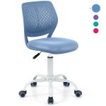 NNECW Adjustable Mid Back Children Study Chair with Adjustable Height for Office-Blue - Image 2