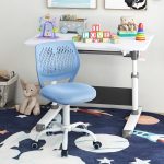 NNECW Adjustable Mid Back Children Study Chair with Adjustable Height for Office-Blue - Image 5