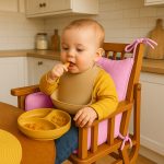 Coussin de Chaise Haute en Coton Bio Rose - Image 2