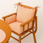 Coussin de Chaise Haute en Coton Bio Vichy - Image 2