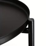 Double Layer Black Metal Tea Table in Black Color - Image 4
