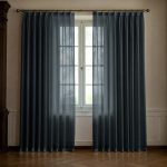 Dark Bluish Grey Linen Sheer Curtains - Triple Pinch Pleat - Made to Measure - Image 2