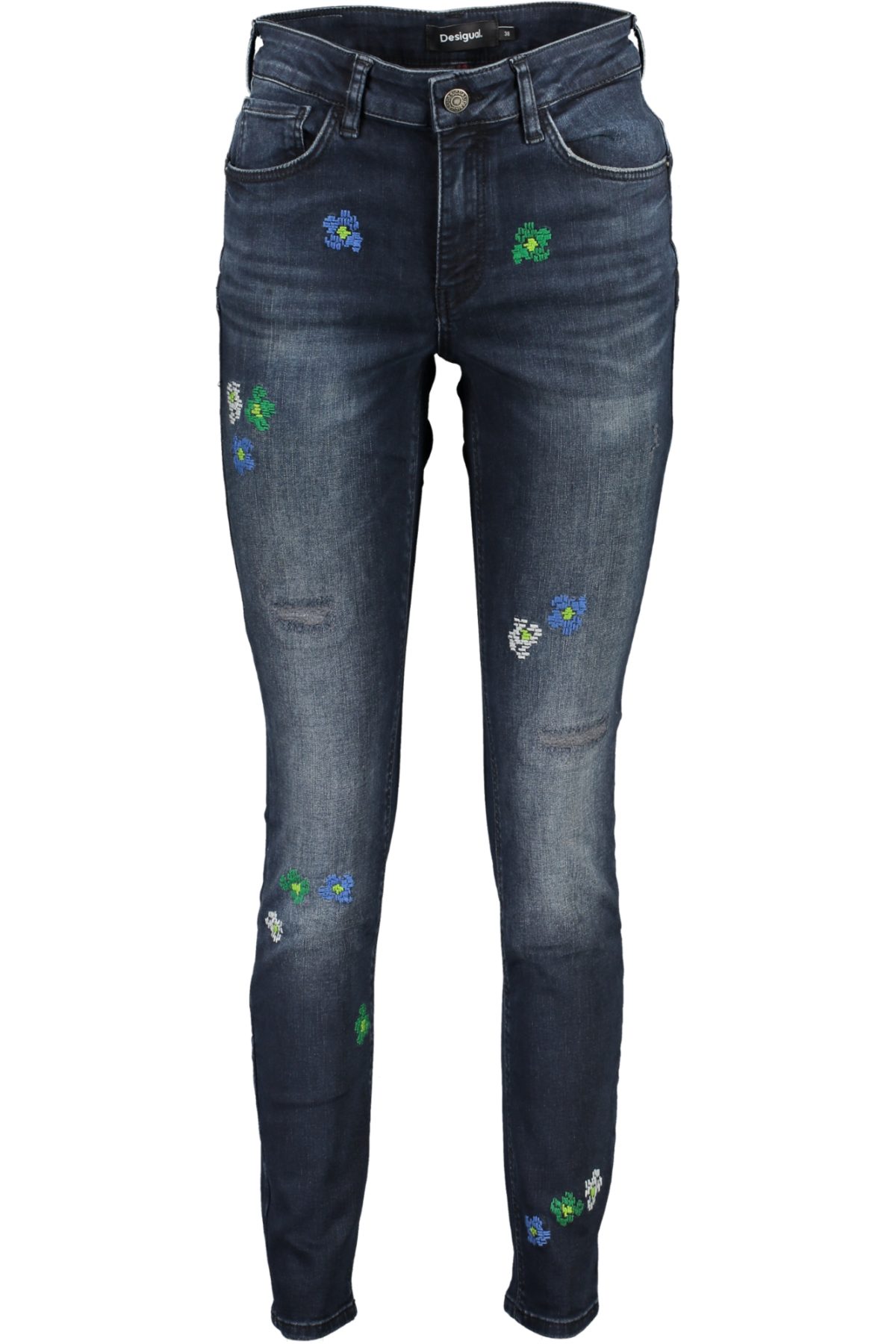 DESIGUAL WOMEN'S DENIM JEANS BLUE - Image 1