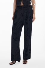 DESIGUAL WOMEN'S BLACK TROUSERS