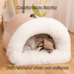 Warm Plush Cat Nest Bed for Winter Comfort - Image 2