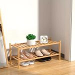 Bamboo Shoe Rack: Stack & Fold Design - Image 2