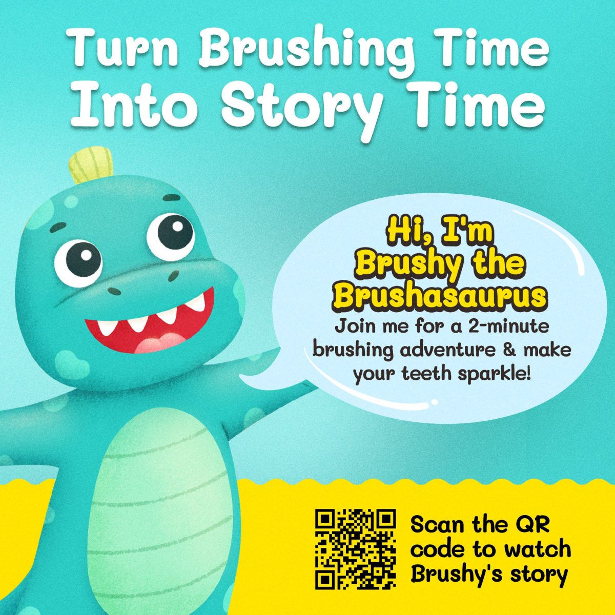 Brushy the Brushasaurus Dinosaur Toothbrush for Kids – Fun Brush Toy - Image 3