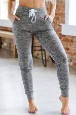 Drawstring Waist Joggers - Image 7