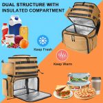 NNETM Fishing Tackle Backpack with Rod Holders & Cooler - Image 4